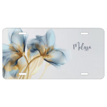 Etherische turquoise gouden bloemen