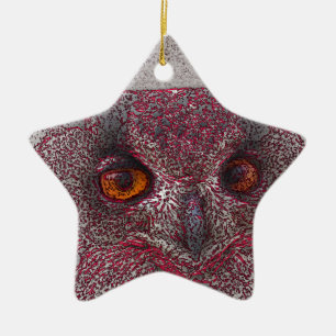 Etherische Uil Keramisch Ornament