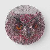 Etherische Uil Ronde Klok (Voorkant)