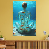 Etherische uitdrukkingen: vrouwen in het Abstract" Canvas Afdruk (Insitu (Woonkamer))