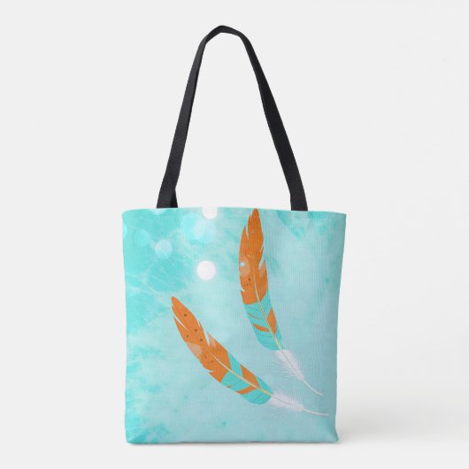 etherische veren tote bag (Achterkant)