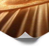 Etherische verlichting - Golden Aura Meditatieve k Poster (Hoek)