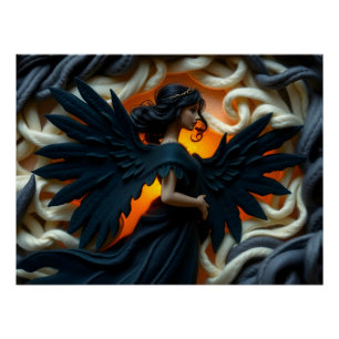 etherische vilten engel perfect poster