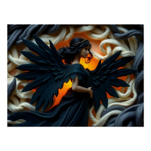 etherische vilten engel perfect poster (Voorkant)