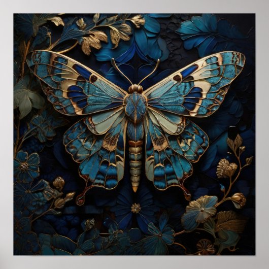Etherische vleugels - Vlinder digitale kunst Poster (Voorkant)
