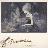 Etherische Vlinder Monochrome Fantasie Decoupage Tissuepapier