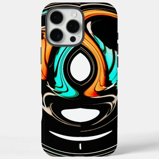 Etherische Vloeiendheid | Zwart, Cyaan & Wit Abstr Case-Mate iPhone Case (Achterkant)