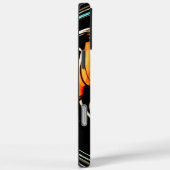 Etherische Vloeiendheid | Zwart, Cyaan & Wit Abstr Case-Mate iPhone Case (Achterkant / Rechts)