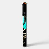 Etherische Vloeiendheid | Zwart, Cyaan & Wit Abstr Case-Mate iPhone Case (Achterkant / Links)