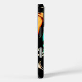 Etherische Vloeiendheid | Zwart, Cyaan & Wit Abstr Case-Mate iPhone Case (Achterkant / Rechts)