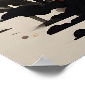 Etherische vos in maanverlichte nacht poster (Hoek)