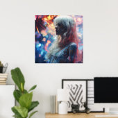 Etherische vrouw in de Natuur Poster (Thuiskantoor)