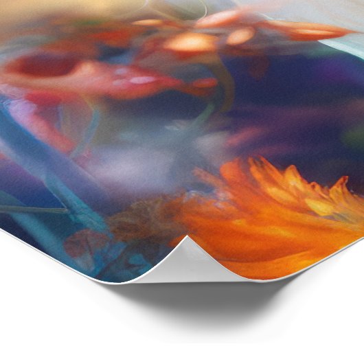 Etherische vrouw met wit haar poster (Hoek)