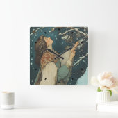 etherische vrouw wandklok (Huis)