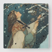 etherische vrouw wandklok (Voorkant)