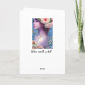 Etherische vrouwen, Geestengids, Engel, Fee Kaart (Achterkant)