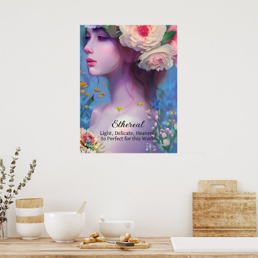 Etherische vrouwen, Geestengids, Engel, Fee Poster (Keuken)