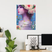 Etherische vrouwen, Geestengids, Engel, Fee Poster (Thuiskantoor)
