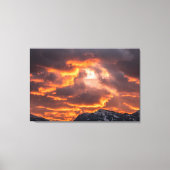 Etherische vuurluchten canvas afdruk (Voorkant)