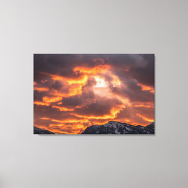 Etherische vuurluchten canvas afdruk