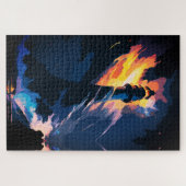 Etherische Vuurtoren – Dramatisch Zeelandschap Legpuzzel (Horizontaal)