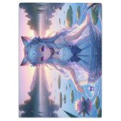 Etherische Water Anime Catgirl Tweezijdig Klembord (Achterkant)