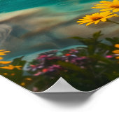 Etherische waterval in de lente poster (Hoek)