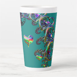 Etherische Waterval van Harten Latte Mok