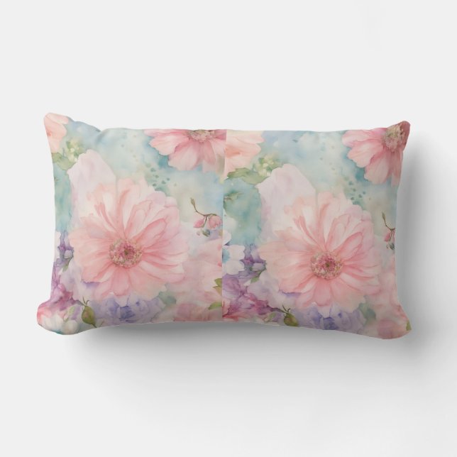 Etherische Waterverf Floral Dream Kussen Hoesje" (Voorkant)