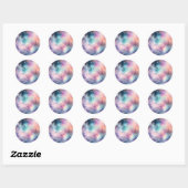 ETHERISCHE Waterverf Galaxy Dreamy Cosmic Ronde Sticker (Vel)