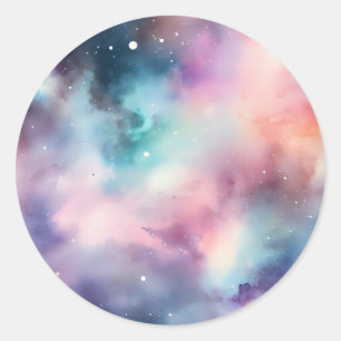 ETHERISCHE Waterverf Galaxy Dreamy Cosmic Ronde Sticker
