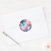 ETHERISCHE Waterverf Galaxy Dreamy Cosmic Ronde Sticker (Envelop)