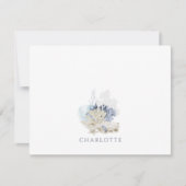 Etherische Waterverf Ocean Coral gepersonaliseerd Notitiekaartje (Voorkant)