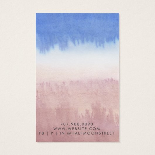 Etherische Waterverf Oorbel Sieraden Display Kaart (Achterkant)