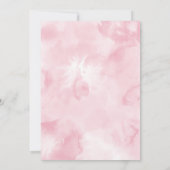 Etherische Waterverf Roze Goud Repetitie Diner Kaart (Achterkant)