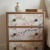 etherische Waterverf roze kersenbloesemtak Tissuepapier