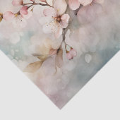 etherische Waterverf roze kersenbloesemtak Tissuepapier (Detail)