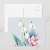 Etherische Waterverf Sneeuwklokjes en Hellebores Briefkaart (Voorkant / Achterkant)