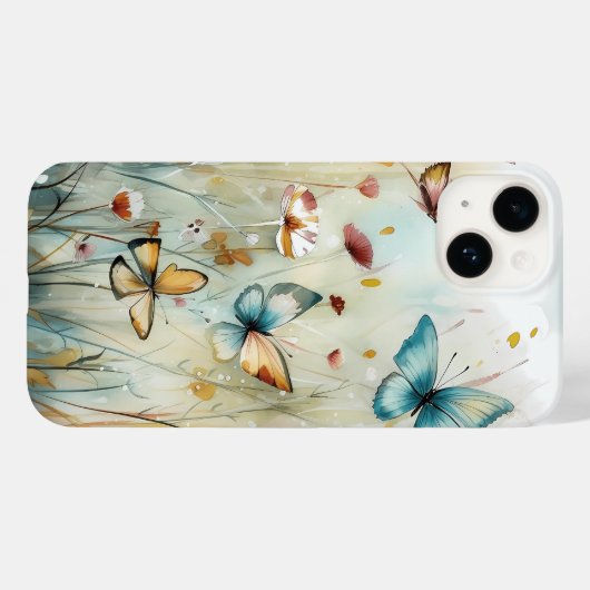 Etherische Waterverf Vlinder Tuin Telefoon Case (Achterkant (horizontaal))