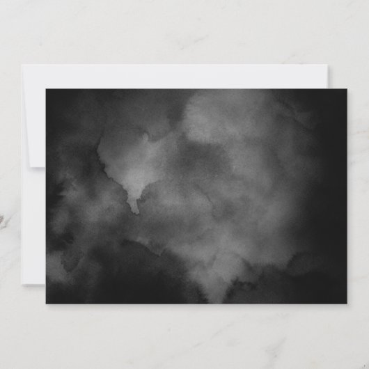 ETHERISCHE Waterverf Zwart Moody Halloween Gothic Save The Date (Achterkant)
