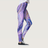 Etherische Wattebal Marmer Waterverf Fantasie Leggings (Rechts)