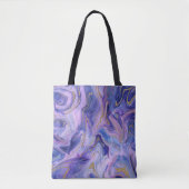 Etherische Wattewol Marble Waterverf Fantasie Tote Bag (Voorkant)