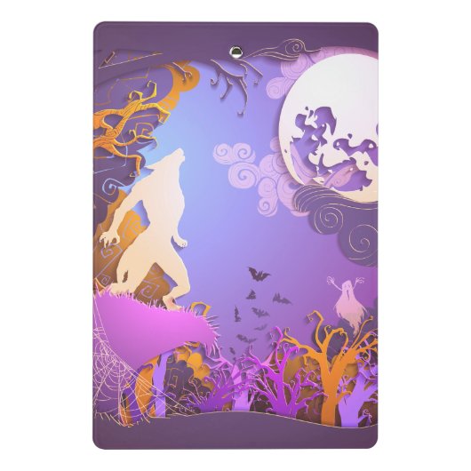 Etherische weerwolf & Moon Klembord (Achterkant)