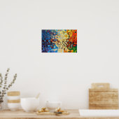 Etherische wervelingen Abstracte moderne kunst Poster (Keuken)