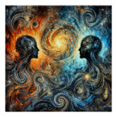 ETHERISCHE WERVELINGEN EN SILHOUETTEN PERFECT POSTER (Voorkant)