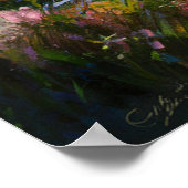 *~* Etherische Wilde Bloemen Art Vijver Lelie Pads Poster (Hoek)