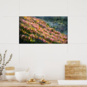 *~* Etherische Wilde Bloemen Art Vijver Lelie Pads Poster (Keuken)