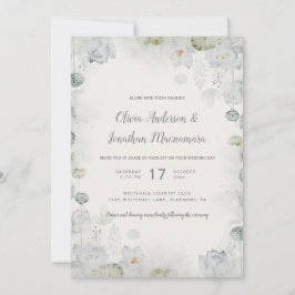 Etherische Witte Bloemen Salie Groen Blauwgroen Iv Kaart