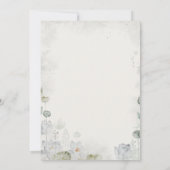 Etherische Witte Bloemen Salie Groene Crest Bruilo Kaart (Achterkant)