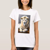 Etherische witte majestueuze leeuw t-shirt (Voorkant)